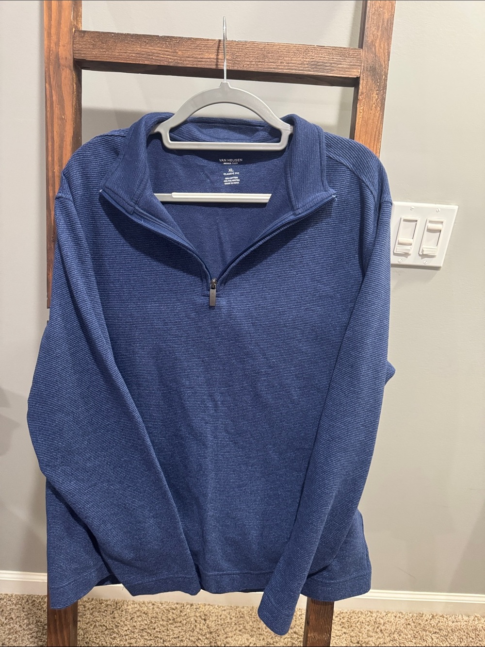 Van Heusen Men's Navy Half-Zip Sweater